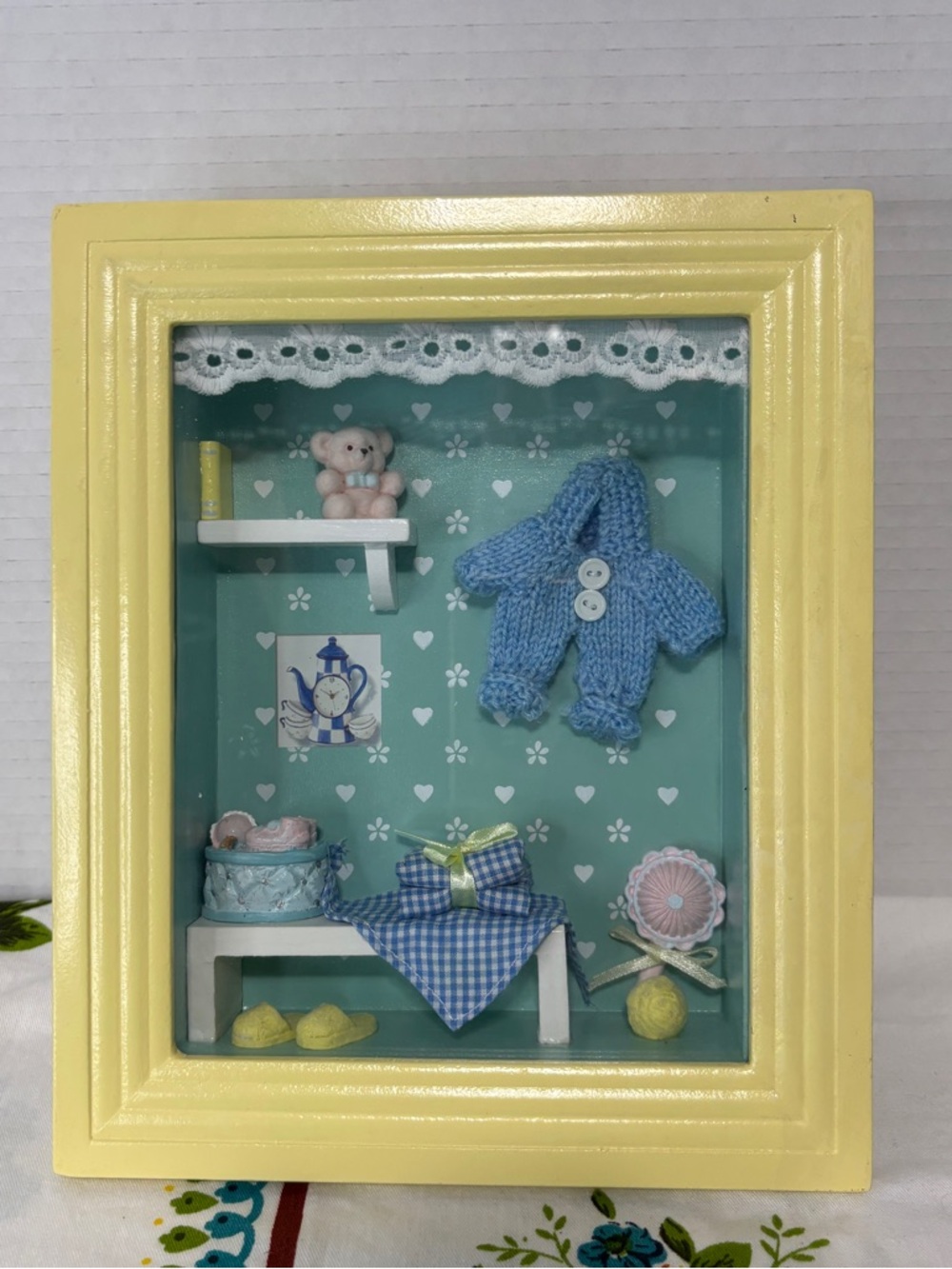 Y2K Shadow Box Framed Baby Nursery Wall Art 3D